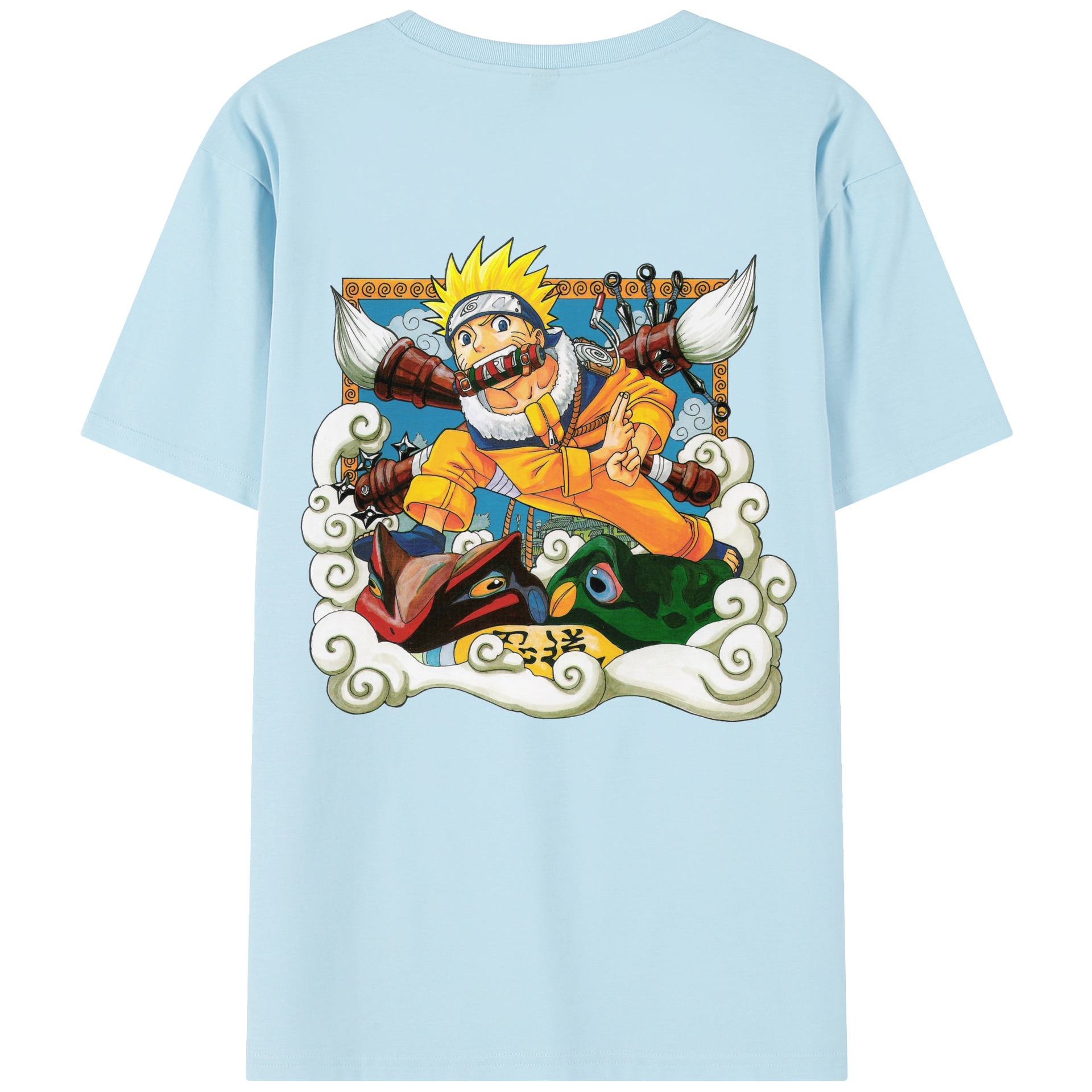 （画像用） NARUTO -ナルト- うずまき ナルト Uzumaki Naruto 綿100％半袖Tシャツ（背面プリント）
